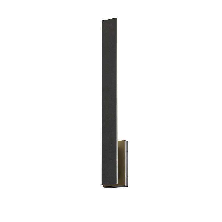 Image 5 Stylet 36"H Black Bottom Backplate LED Outdoor Wall Light more views