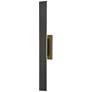 1_Stylet 36"H Black Center Backplate LED Outdoor Wall Light