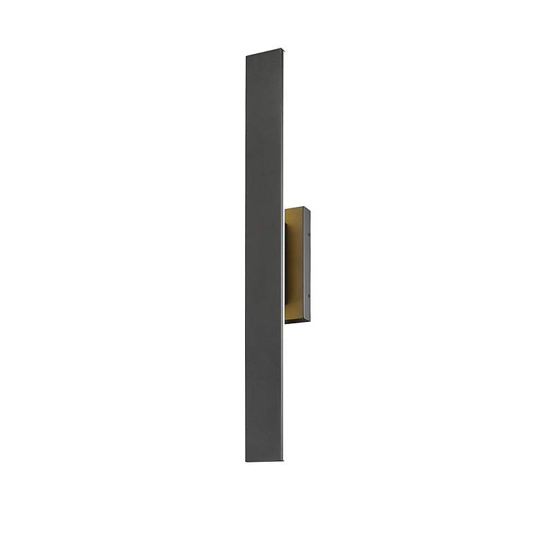 Image 4 Stylet 36"H Black Center Backplate LED Outdoor Wall Light more views
