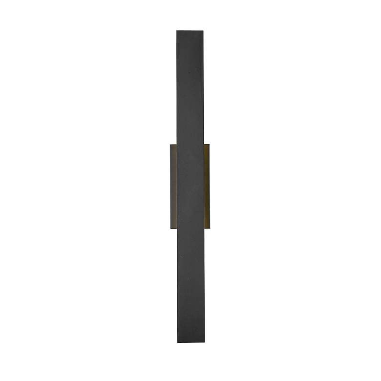 Image 5 Stylet 36"H Black Center Backplate LED Outdoor Wall Light more views