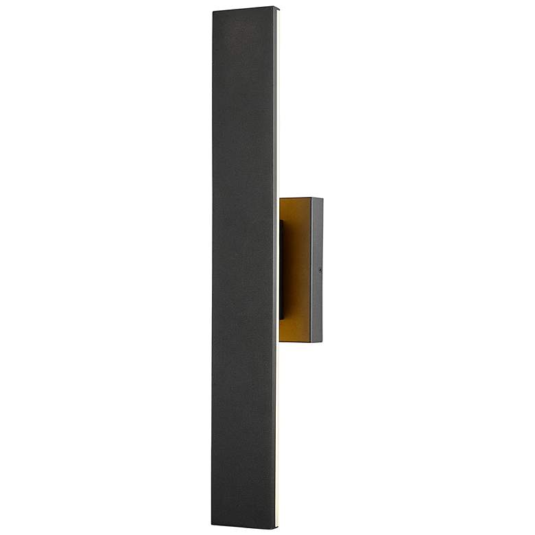 Image 1 Stylet by Z-Lite Sand Black 2 Light Outdoor Wall Light