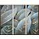 Stylized Palms 51" High Framed Canvas Wall Art Set of 3