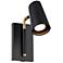 Stylus 10 1/2" High Black LED Adjustable Reading Light