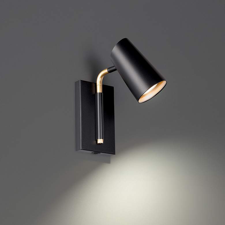 Image 1 Stylus 10 1/2" High Black LED Adjustable Reading Light
