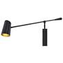 2_Stylus 15"H x 59"Ext 1-Light LED Reading Light in Black and Gold