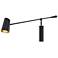 Stylus 15"H x 59"Ext 1-Light LED Reading Light in Black and Gold