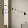 1_Stylus 15"H x 59"Ext 1-Light LED Reading Light in Black and Gold