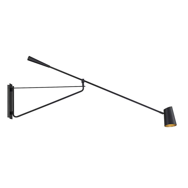Image 3 Stylus 15"H x 59"Ext 1-Light LED Reading Light in Black and Gold more views