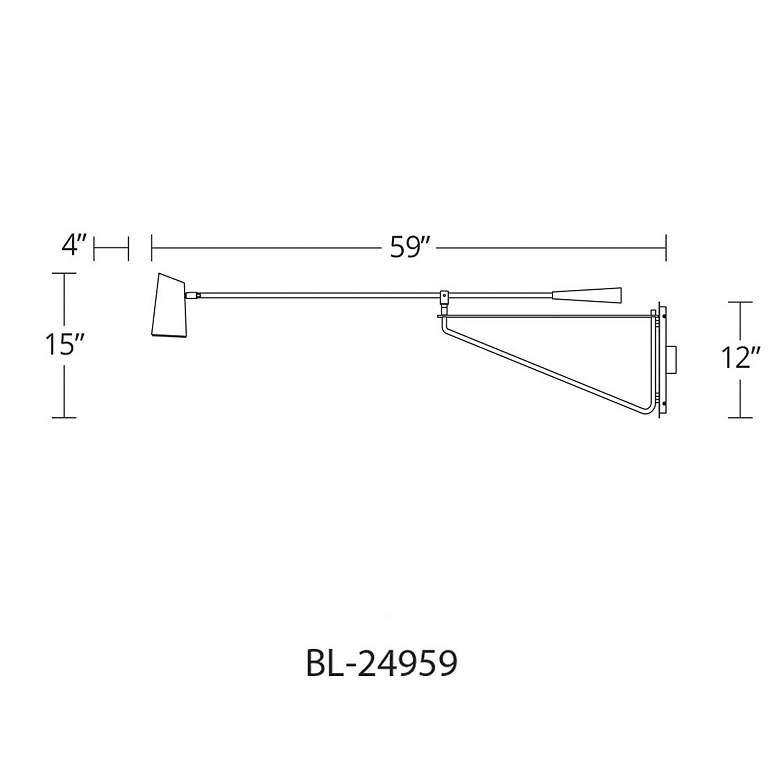 Image 5 Stylus 15"H x 59"Ext 1-Light LED Reading Light in Black and Gold more views