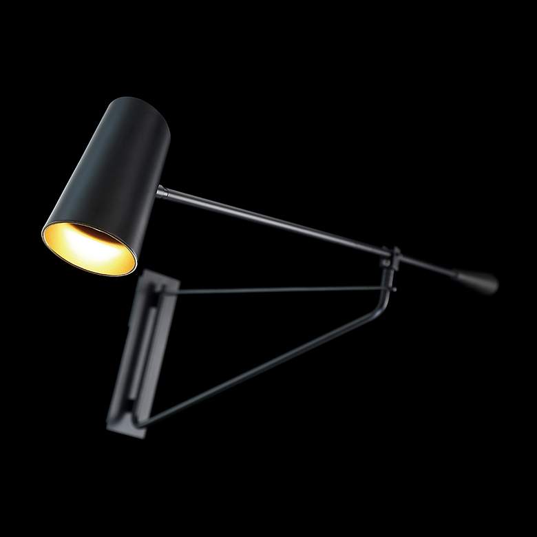 Image 6 Stylus 15"H x 59"Ext 1-Light LED Reading Light in Black and Gold more views