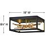 3_Styx 18" Wide Black Ceiling Light by Hinkley Lighting more views