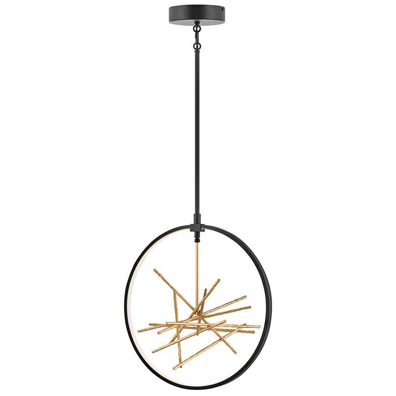 Image 1 Styx 18 inch Wide Black Chandelier by Hinkley Lighting