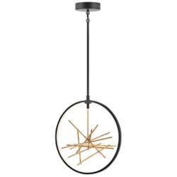 Styx 18" Wide Black Chandelier by Hinkley Lighting