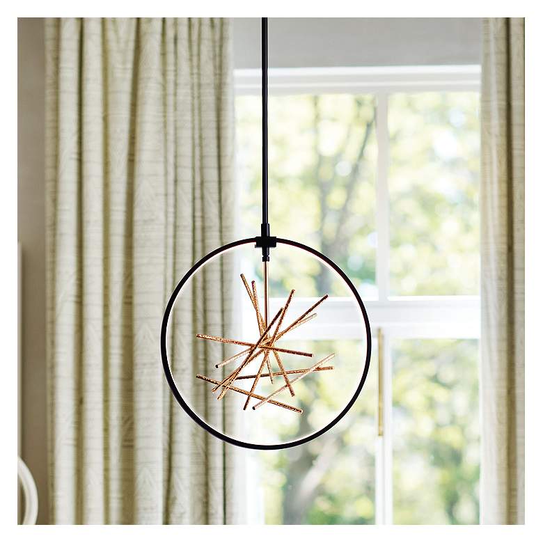 Image 1 Styx 18" Wide Black Chandelier by Hinkley Lighting