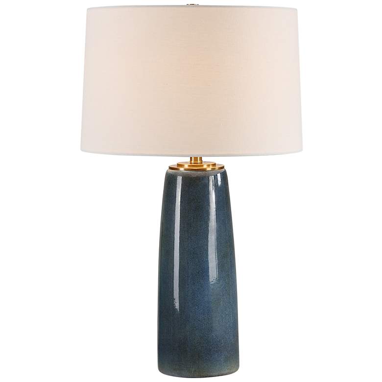 Image 1 Submerged 26 1/4 inch Deep Blue Ceramic Table Lamp