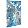 Subtle Blues 64" High 2-Piece Glass Graphic Wall Art Set in scene