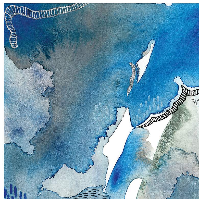 Image 4 Subtle Blues I 48" High Tempered Glass Graphic Wall Art more views