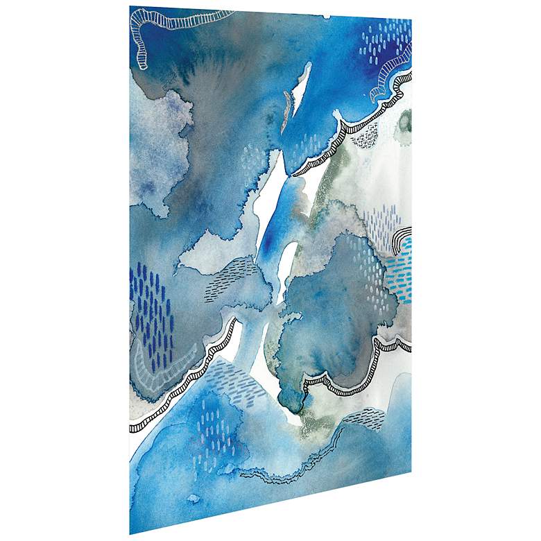 Image 6 Subtle Blues I 48" High Tempered Glass Graphic Wall Art more views