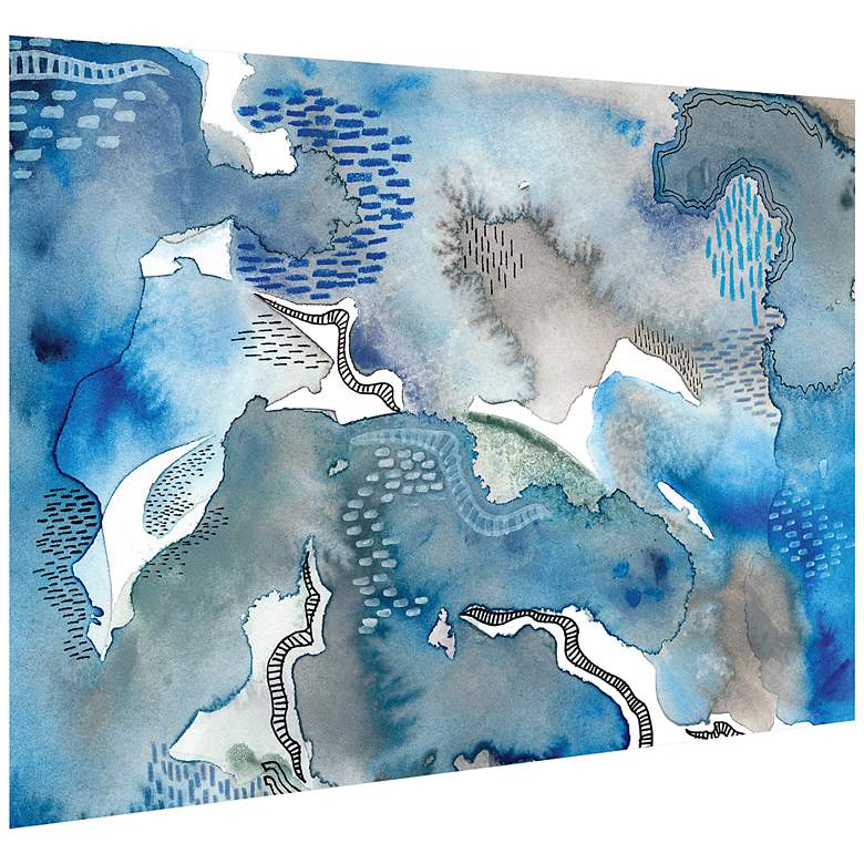 Image 5 Subtle Blues II 48" High Tempered Glass Graphic Wall Art more views