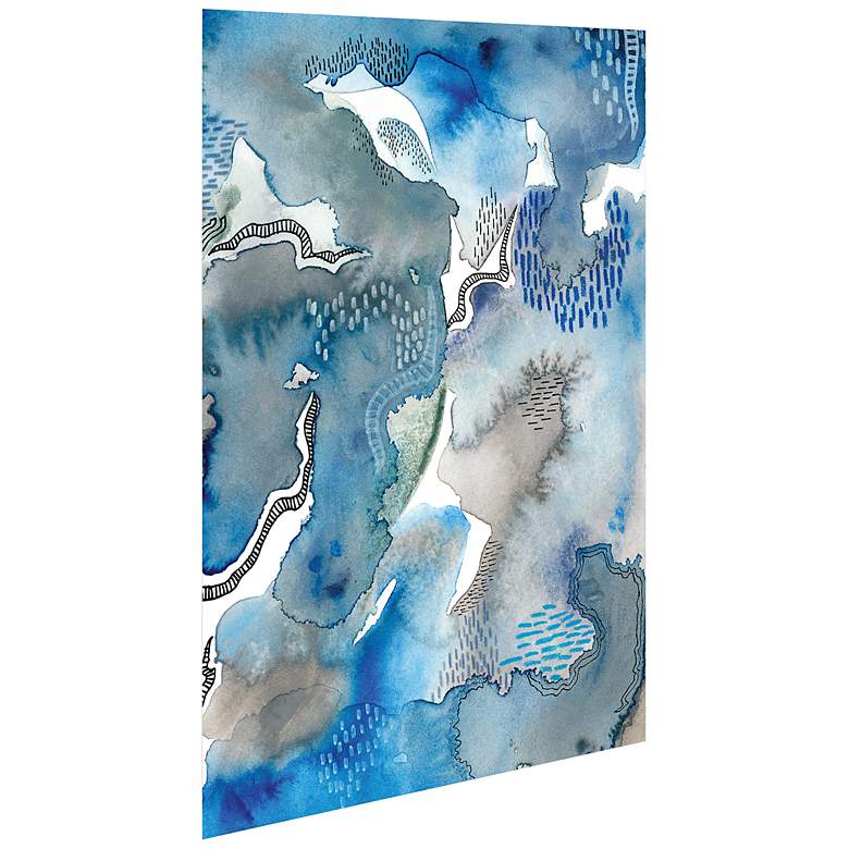 Image 6 Subtle Blues II 48" High Tempered Glass Graphic Wall Art more views