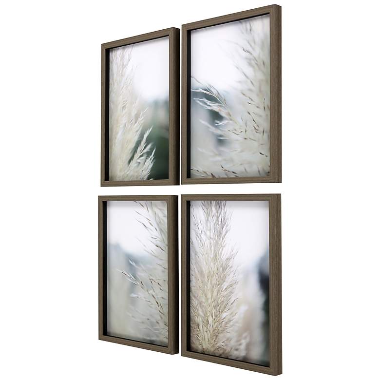 Image 5 Subtle Grasses 26 inch High 4-Piece Giclee Framed Wall Art Set more views
