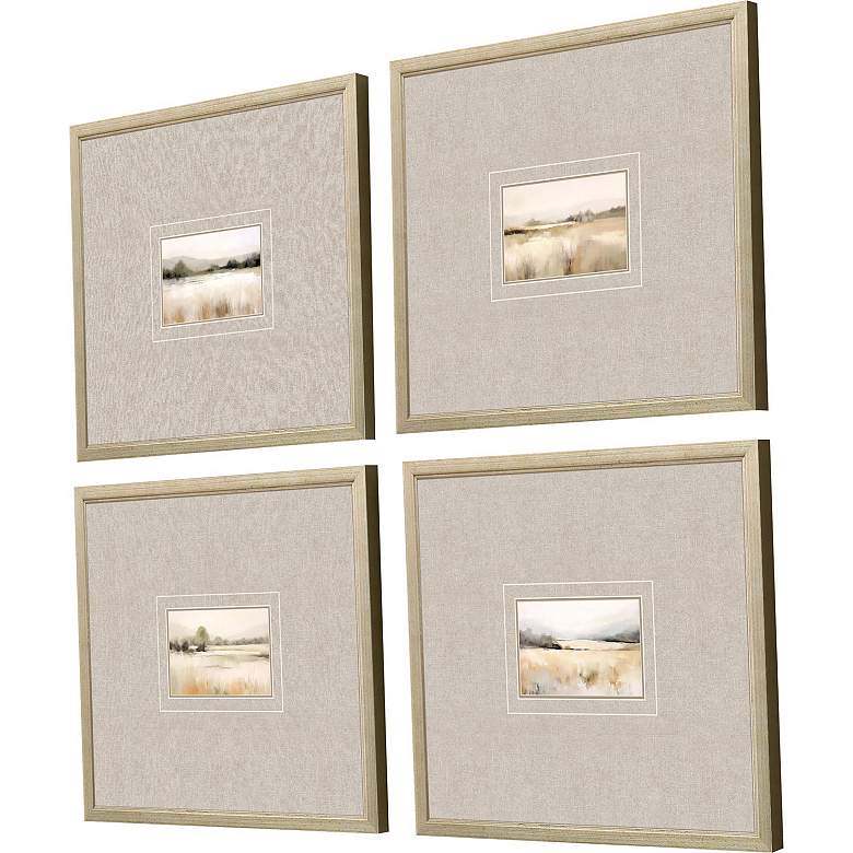 Image 2 Subtle Landscape 15"W x 13"H Framed Art Set of 4 more views