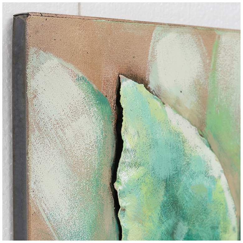 Image 7 Succulent 2" Mixed Media Iron Hand Painted Dimensional Wall Art more views
