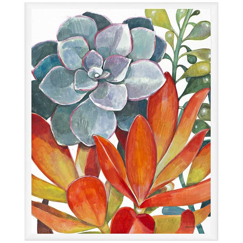 Image 1 Succulent Garden I 33 inch High Framed Wall Art