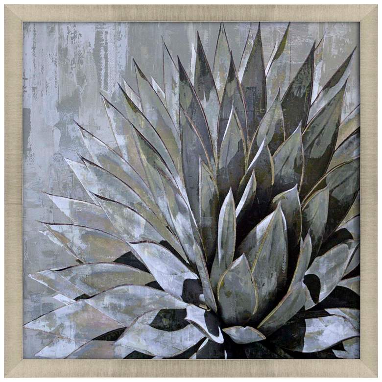 Image 1 Succulent Verde I 35 inch Square Framed Giclee Wall Art