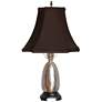 Sudbury Pineapple 20" High Black Shade Pewter Accent Table Lamp