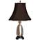 Sudbury Pineapple 20" High Black Shade Pewter Accent Table Lamp