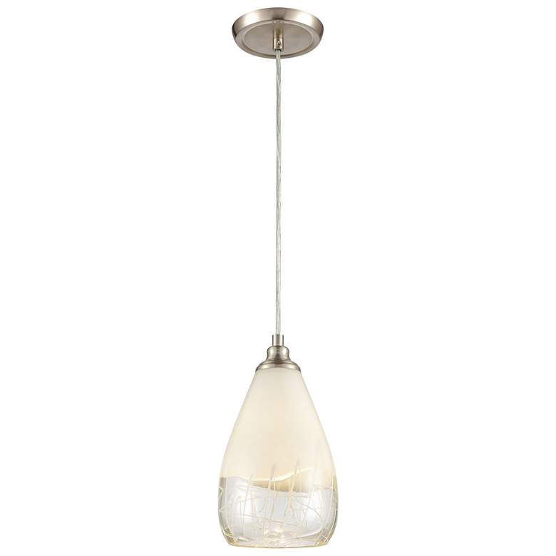 Image 1 Sugarcoat 6" Wide 1-Light Mini Pendant - Satin Nickel