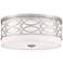 Suisun 15" Wide Laser Cut Brushed Nickel Ceiling Light