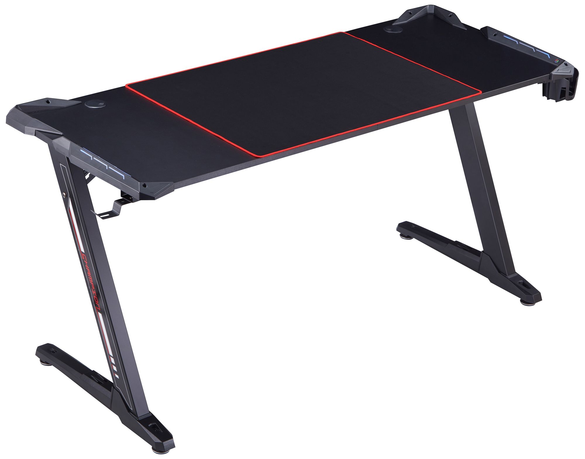 Sukim 67 1/2"W Black Metal Gaming Desk with Built-in Outlets