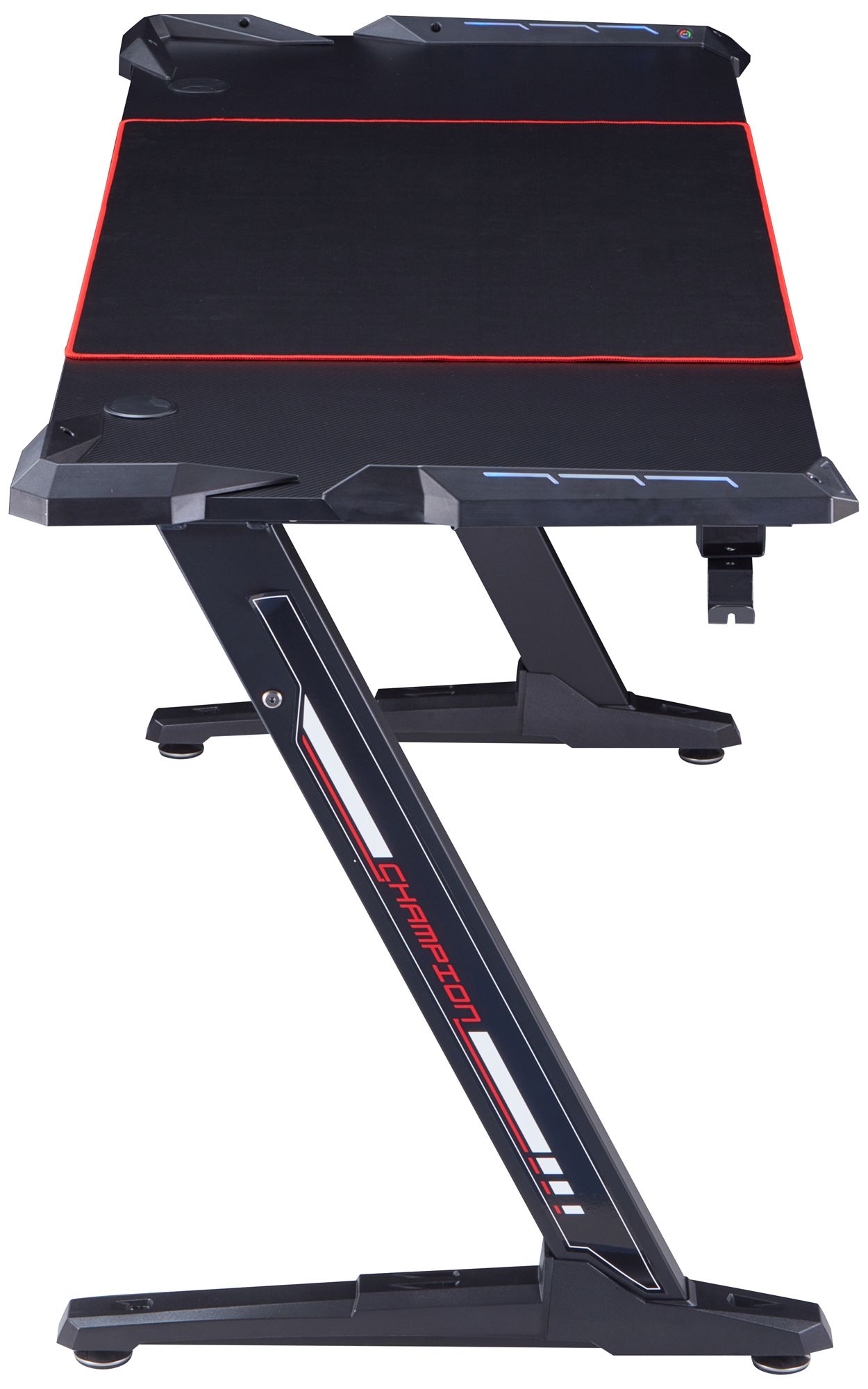 Sukim 67 1/2"W Black Metal Gaming Desk with Built-in Outlets