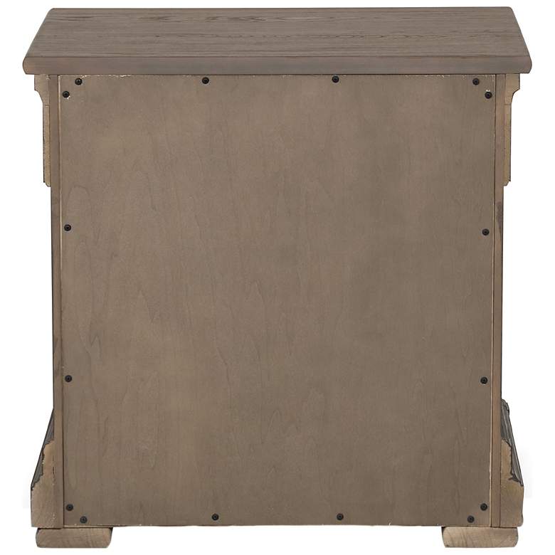 Image 6 Sulca Traditional Weathered Gray 2-Drawer Nightstand more views