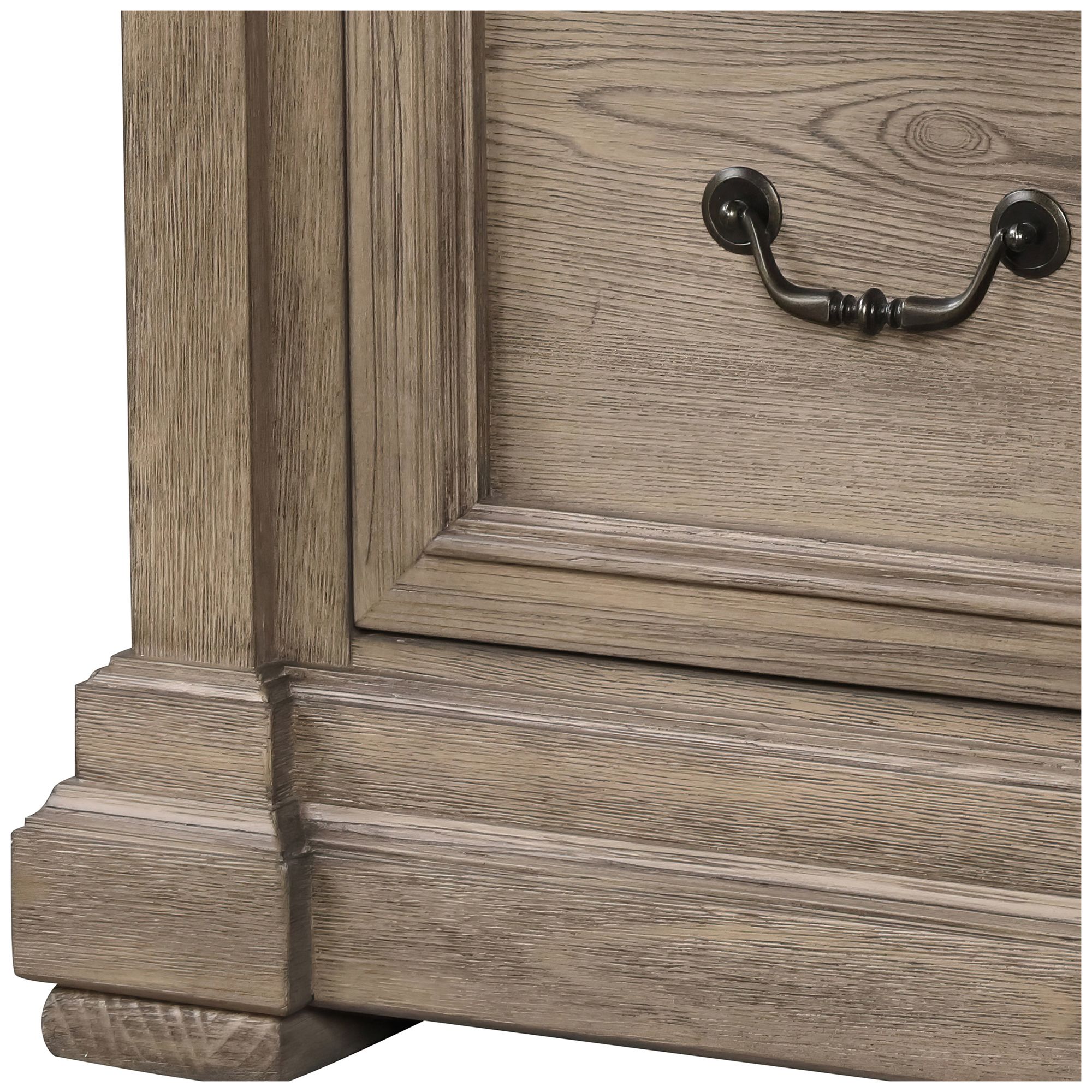 Sulca Traditional Weathered Gray 2-Drawer Nightstand