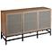 Sulham 52" Wide Natural and Gray 3-Door Media Cabinet