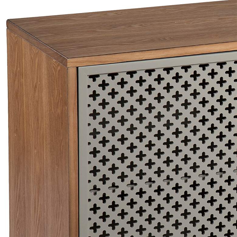 Image 3 Sulham 52" Wide Natural and Gray 3-Door Media Cabinet more views