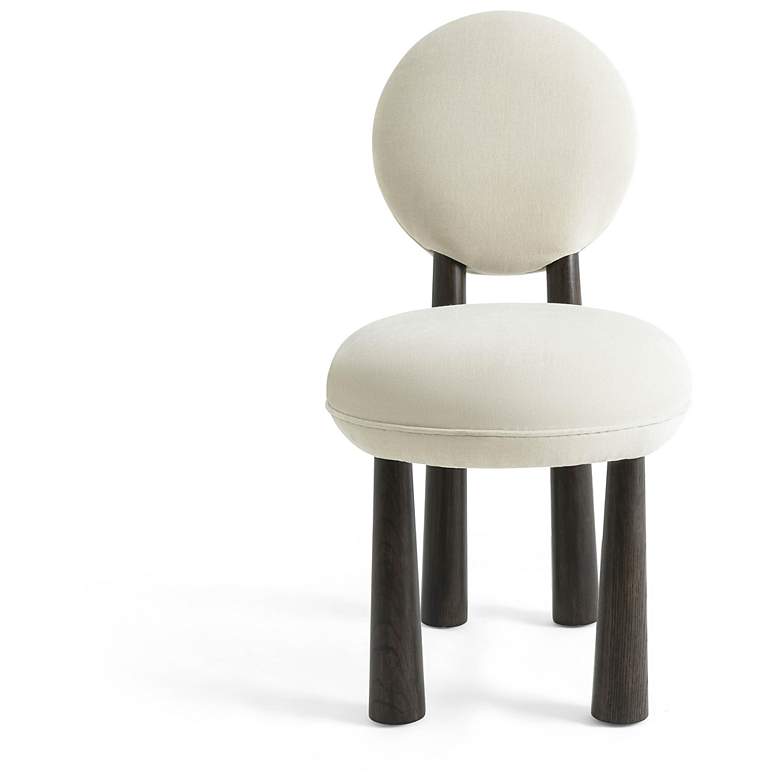 Image 2 Sulley Cream Chenille Dining Chair more views