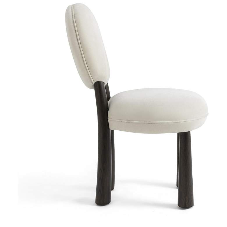 Image 3 Sulley Cream Chenille Dining Chair more views