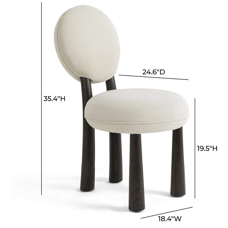 Image 6 Sulley Cream Chenille Dining Chair more views