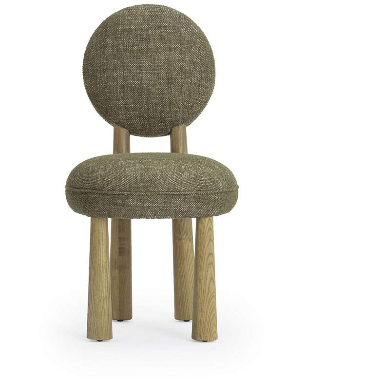 Image 2 Sulley Olive Green Basketweave Dining Chair more views