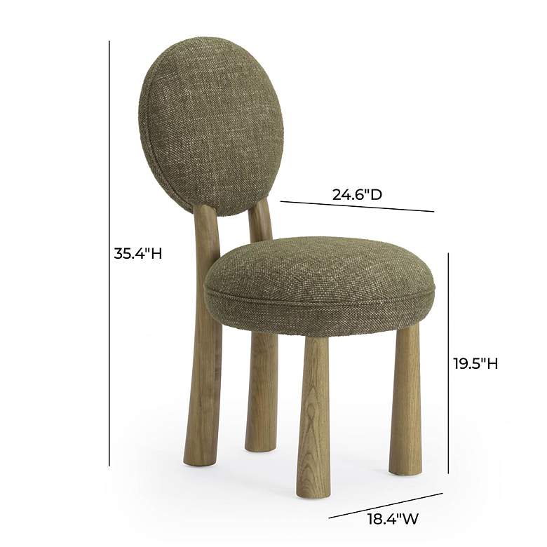 Image 6 Sulley Olive Green Basketweave Dining Chair more views