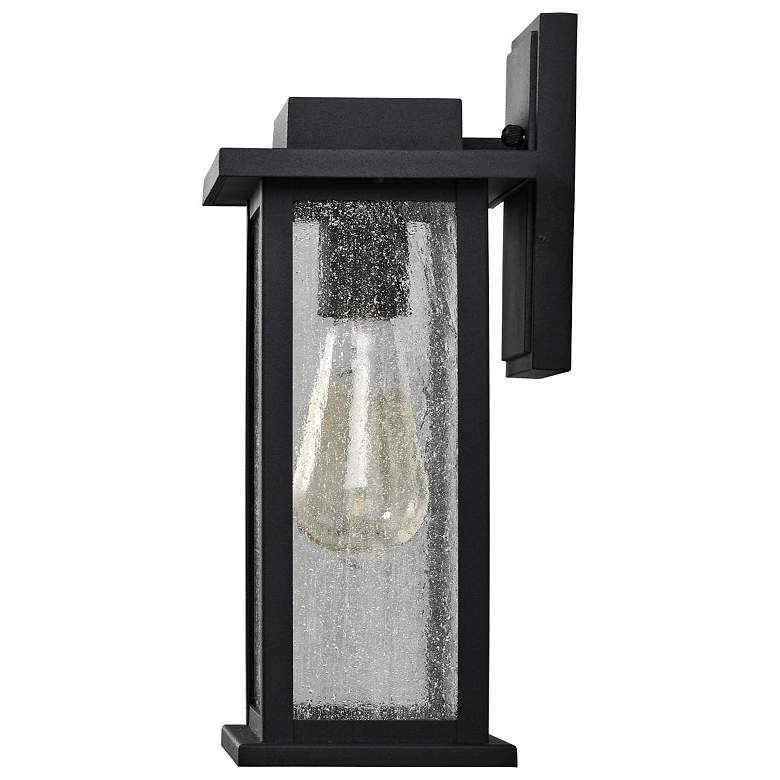 Image 3 Sullivan; 1 Light Medium Wall Lantern; Matte Black with Clear Seeded Glass more views