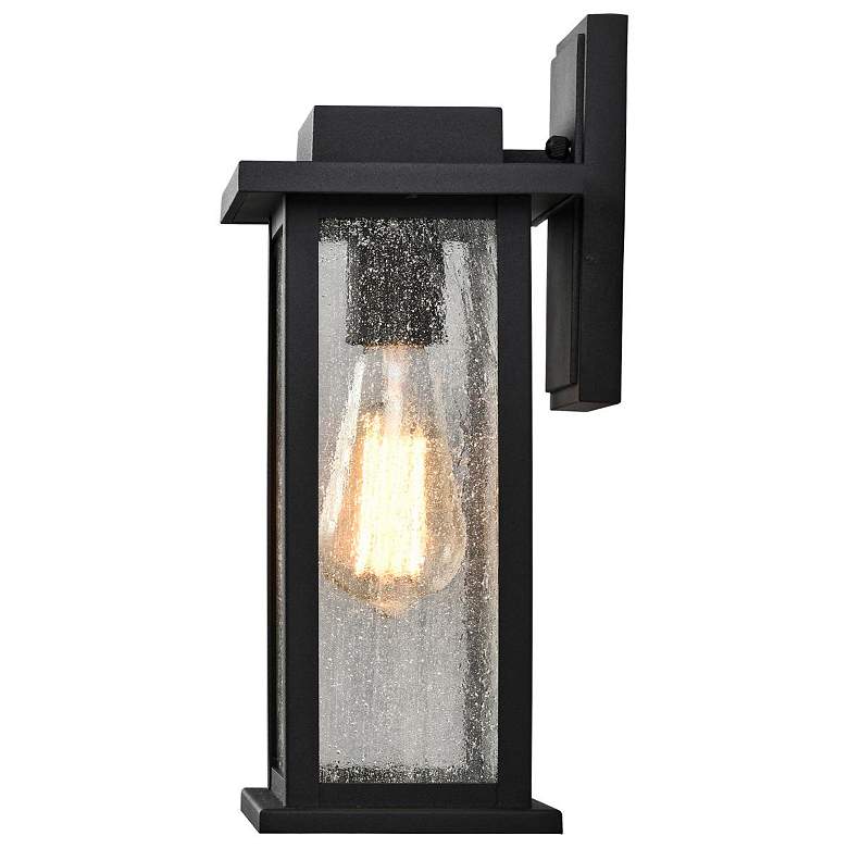 Image 4 Sullivan; 1 Light Medium Wall Lantern; Matte Black with Clear Seeded Glass more views