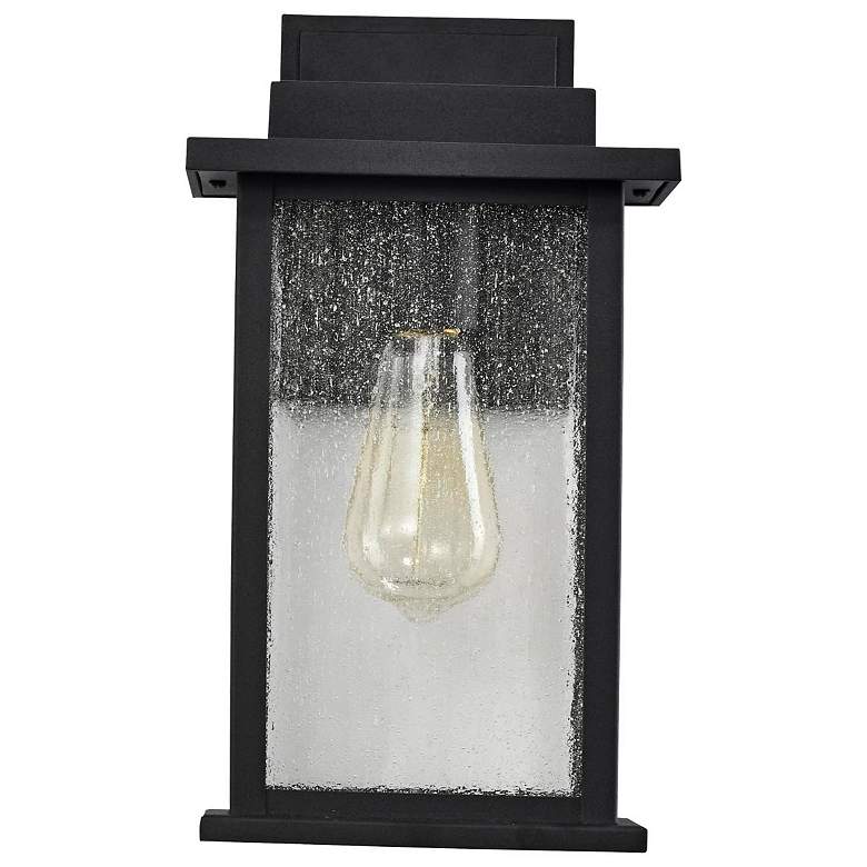 Image 6 Sullivan; 1 Light Medium Wall Lantern; Matte Black with Clear Seeded Glass more views