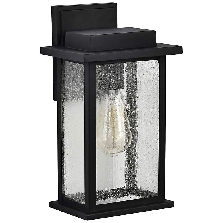 Image 1 Sullivan 15 1/2 inch High Matte Black Outdoor Lantern Wall Light