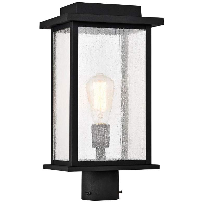 Image 3 Sullivan 17 1/4" High Matte Black Outdoor Lantern Post Light