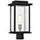 Sullivan 17 1/4" High Matte Black Outdoor Lantern Post Light